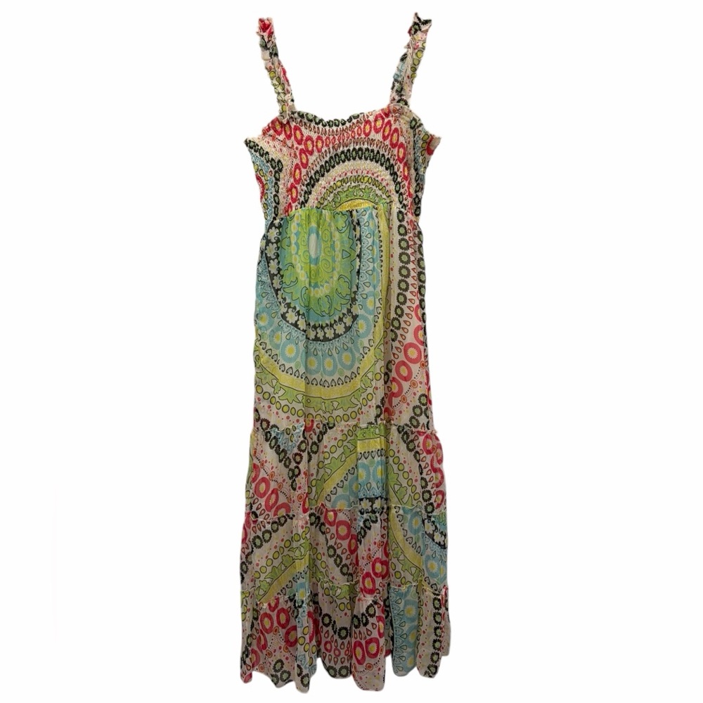 Vasna Desire Y2K Smocked Maxi Dress Size Medium Resortwear Vacation